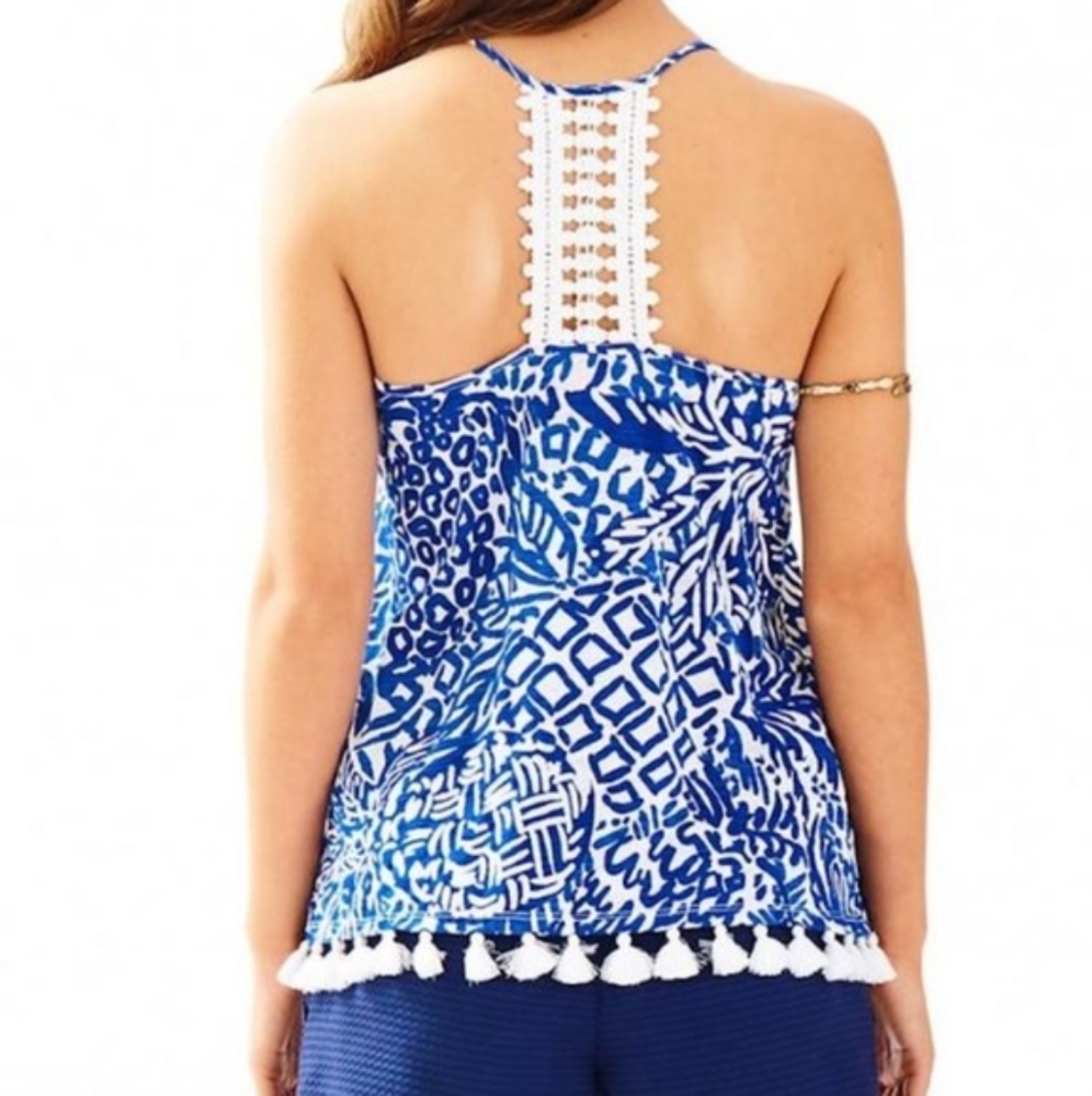 NWOT Lilly Pulitzer Nya Tank Indigo Home Slice
